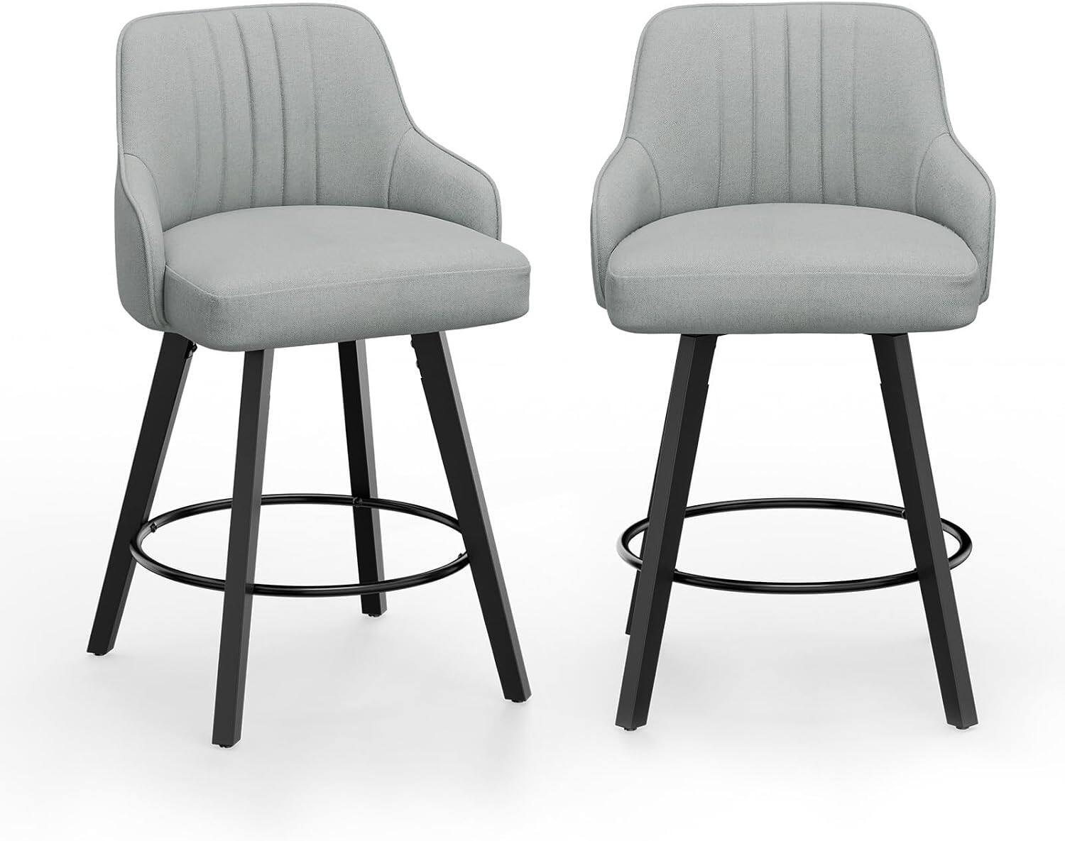 Grey Fabric-Set of 2