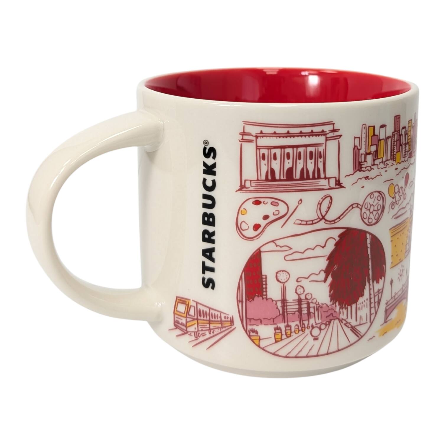 Back. Starbucks - Starbucks Been There Series Manila Ceramic Mug, 14 Oz - red.