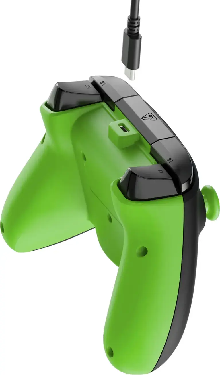 Alt View 6. Turtle Beach - Rematch Core Wired Gaming Controller for Xbox Series X|S, Xbox One & Windows 10/11 PC - Black/Green.