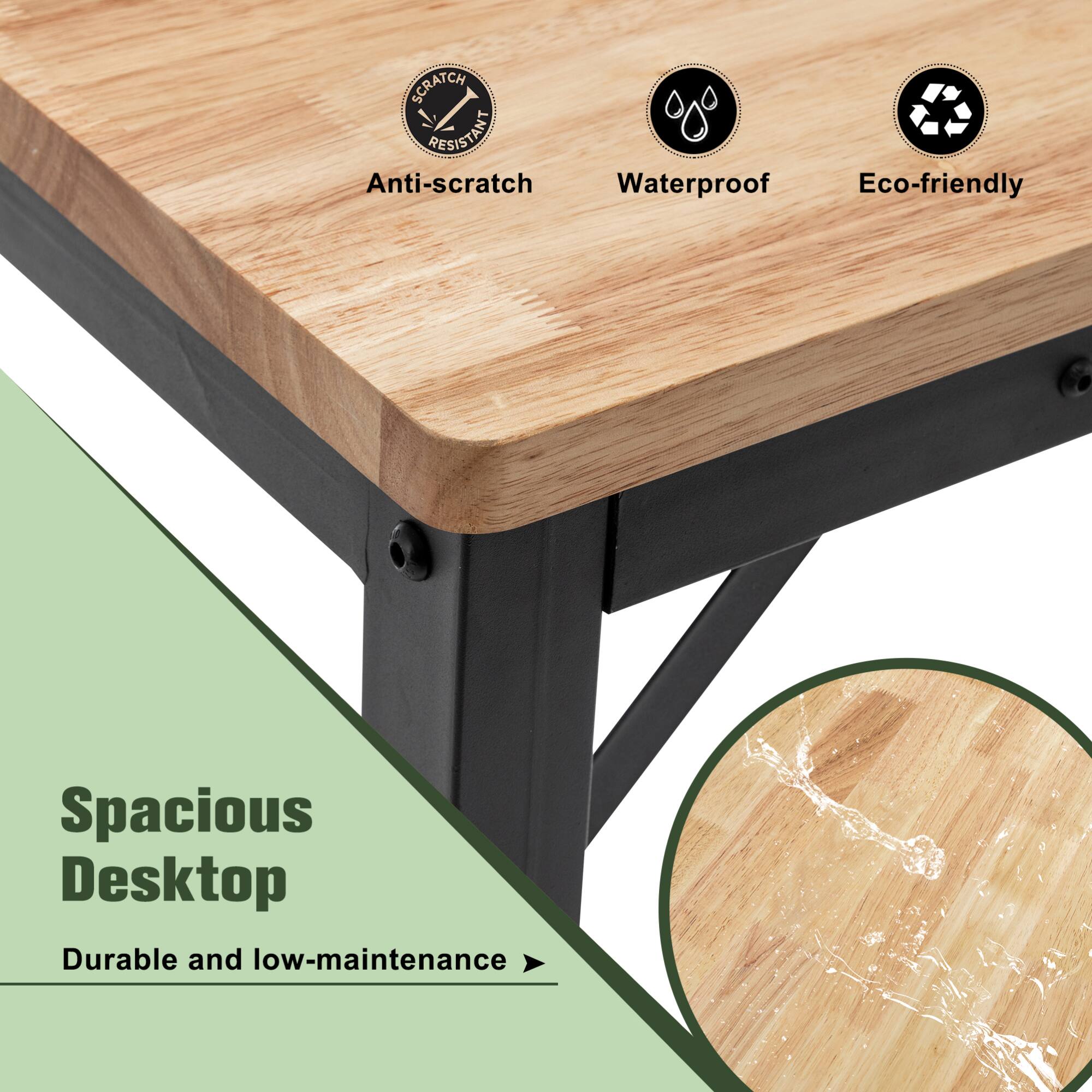 - Anti-scratch
- Waterproof
- Eco-friendly
- Spacious Desktop
- Durable and low-maintenance