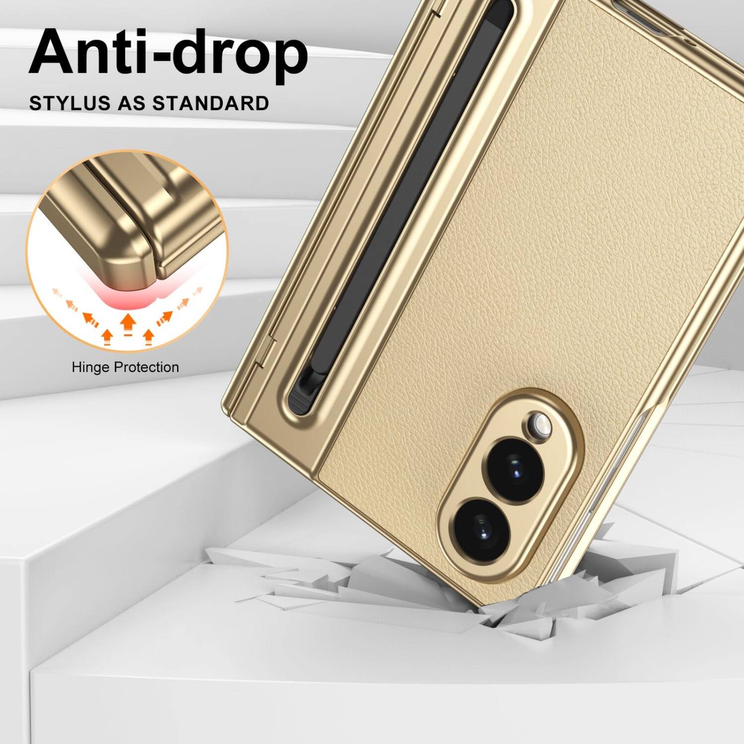 Anti-drop  
STYLUS AS STANDARD  
Hinge Protection