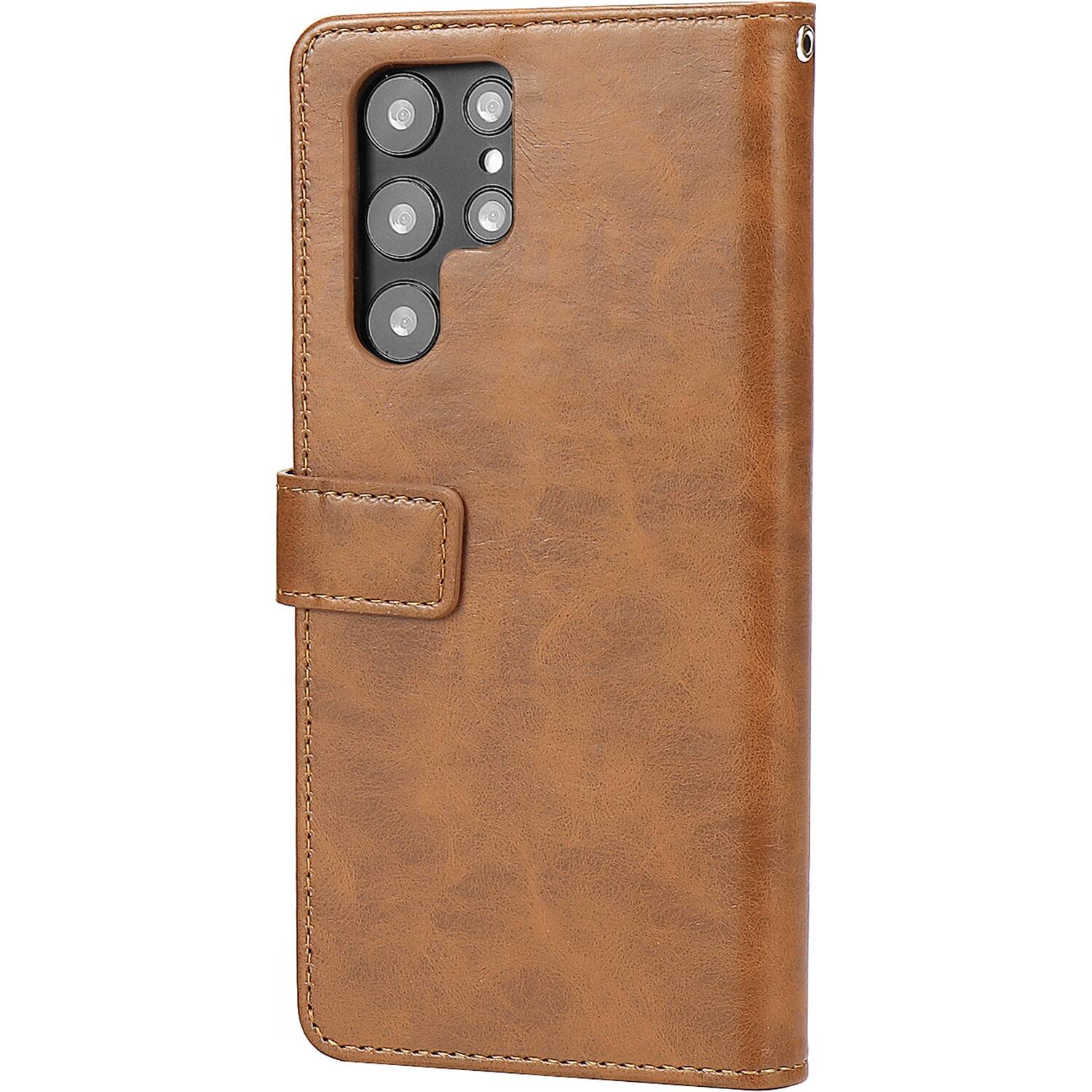 Alt View 11. SaharaCase - Folio Wallet Case for Samsung Galaxy S22 Ultra - Brown.