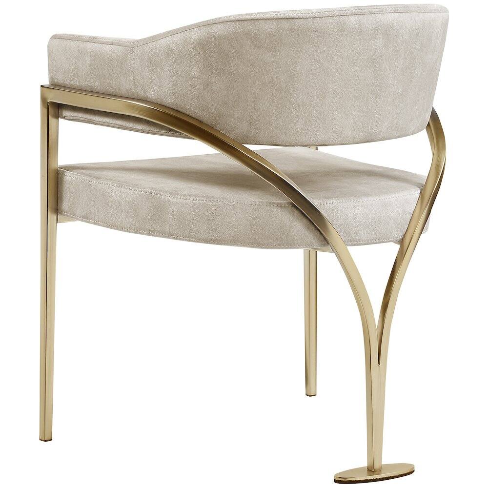 Alt View 1. Meridian Furniture - Madelyn Stone Velvet Dining Chair, Set of 2 - Grey.