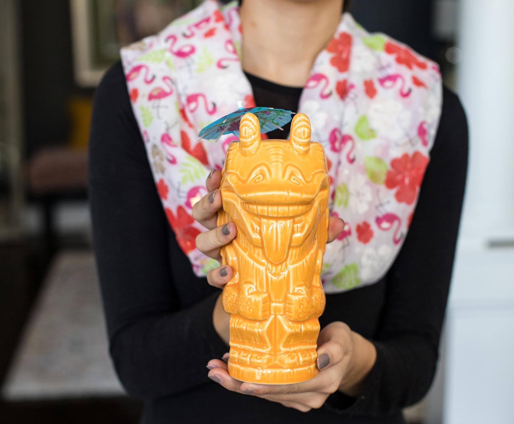 Alt View 4. Star Wars - Geeki Tikis Star Wars Jar Jar Binks Ceramic Mug | Holds 18 Ounces - Yellow.