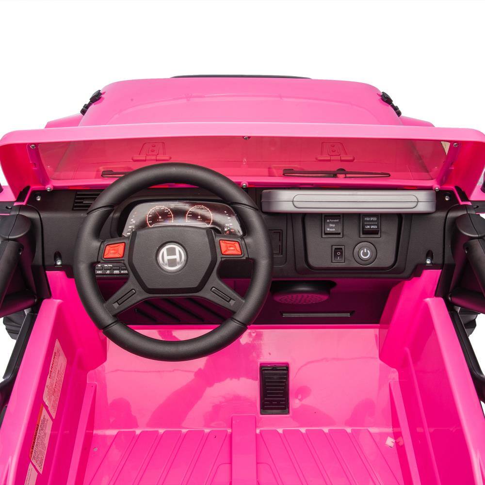 Alt View 2. BreeBe - 24V Kids ride on Electric Car with Parent Control, 2WD, Rear Suspension, Trunk Storage, Lights, Bluetooth, USB, Age 3-8 - Pink.