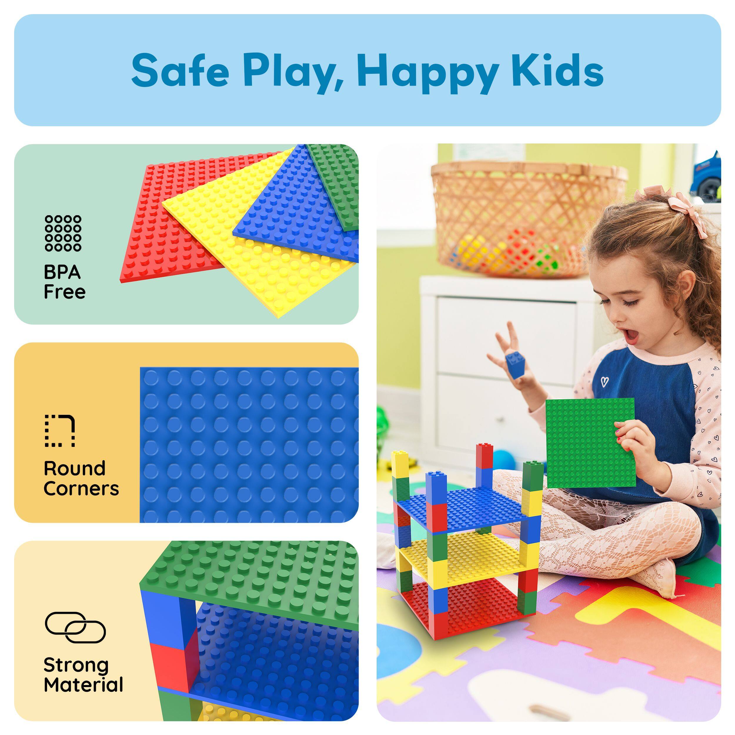 Safe Play, Happy Kids

- BPA Free
- Round Corners
- Strong Material