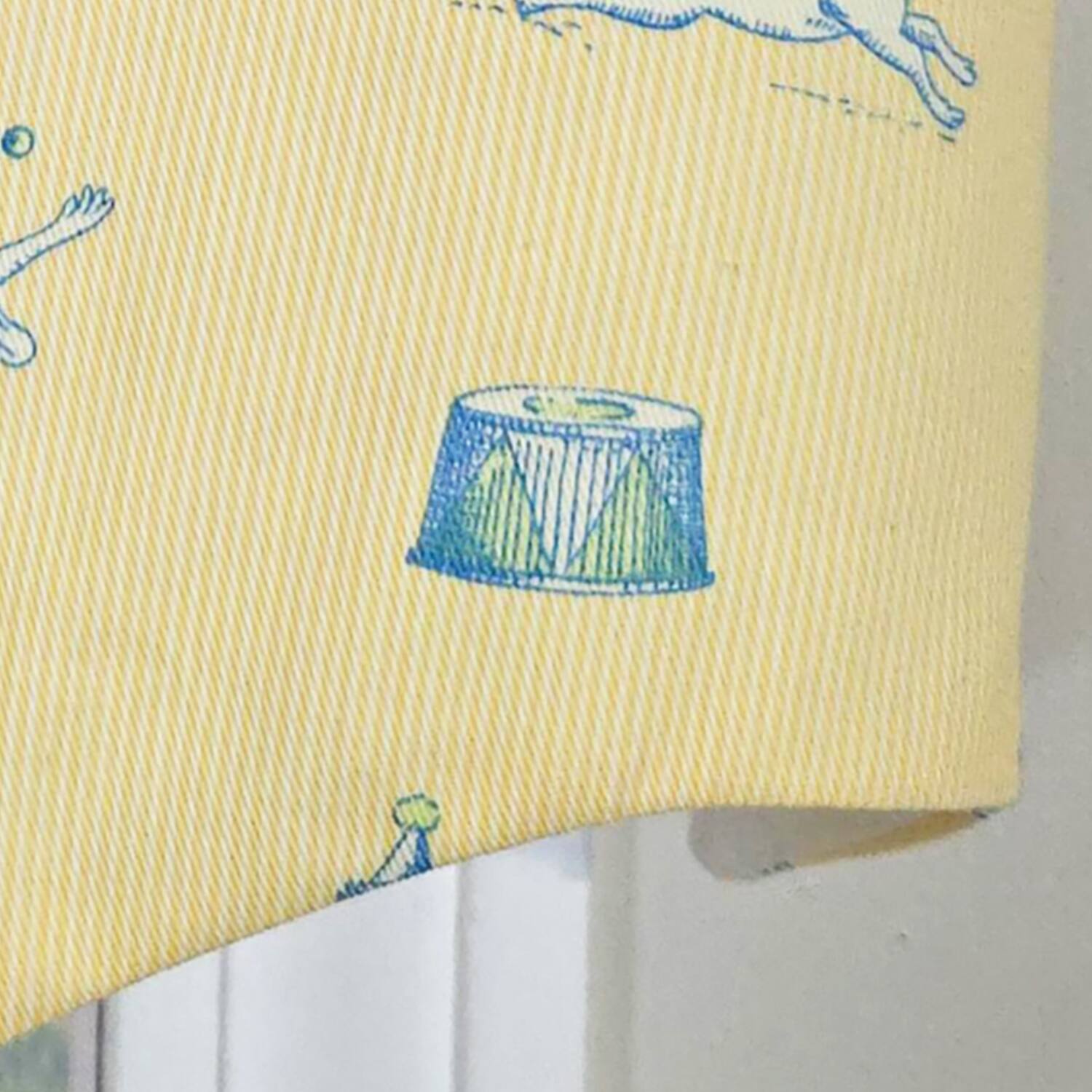 Back. RLF Home - RLF Home Circus Provance Window Valance 100% Cotton Lined Rod Pocket 50" x 17" Yellow - Yellow.