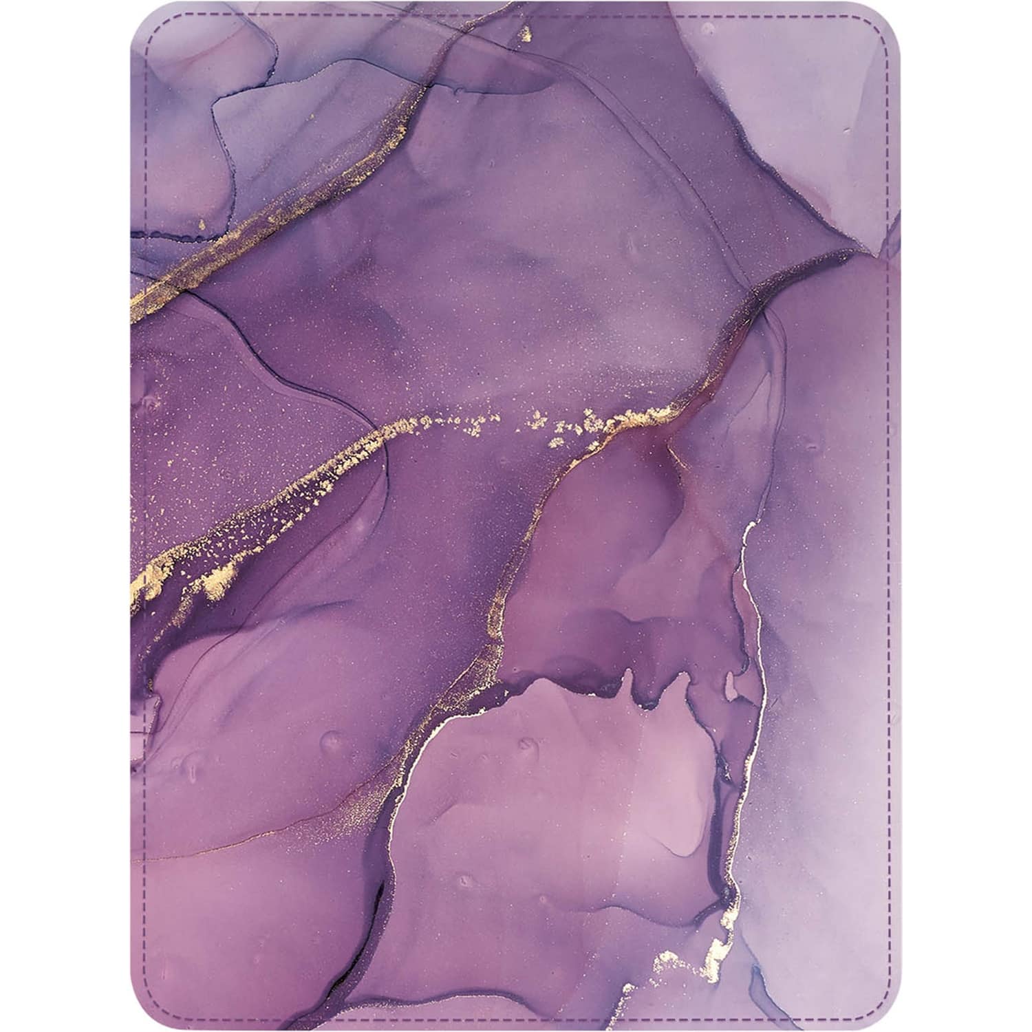 Front. SaharaCase - Indy Series Hand Strap Folio Case for Amazon Kindle Paperwhite (2024) and Colorsoft - Purple Marble.