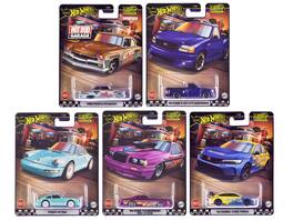 "Boulevard 101-105" 5 piece Set "Premium" 2024 Series Diecast Model Cars by Hot Wheels - Multicolor