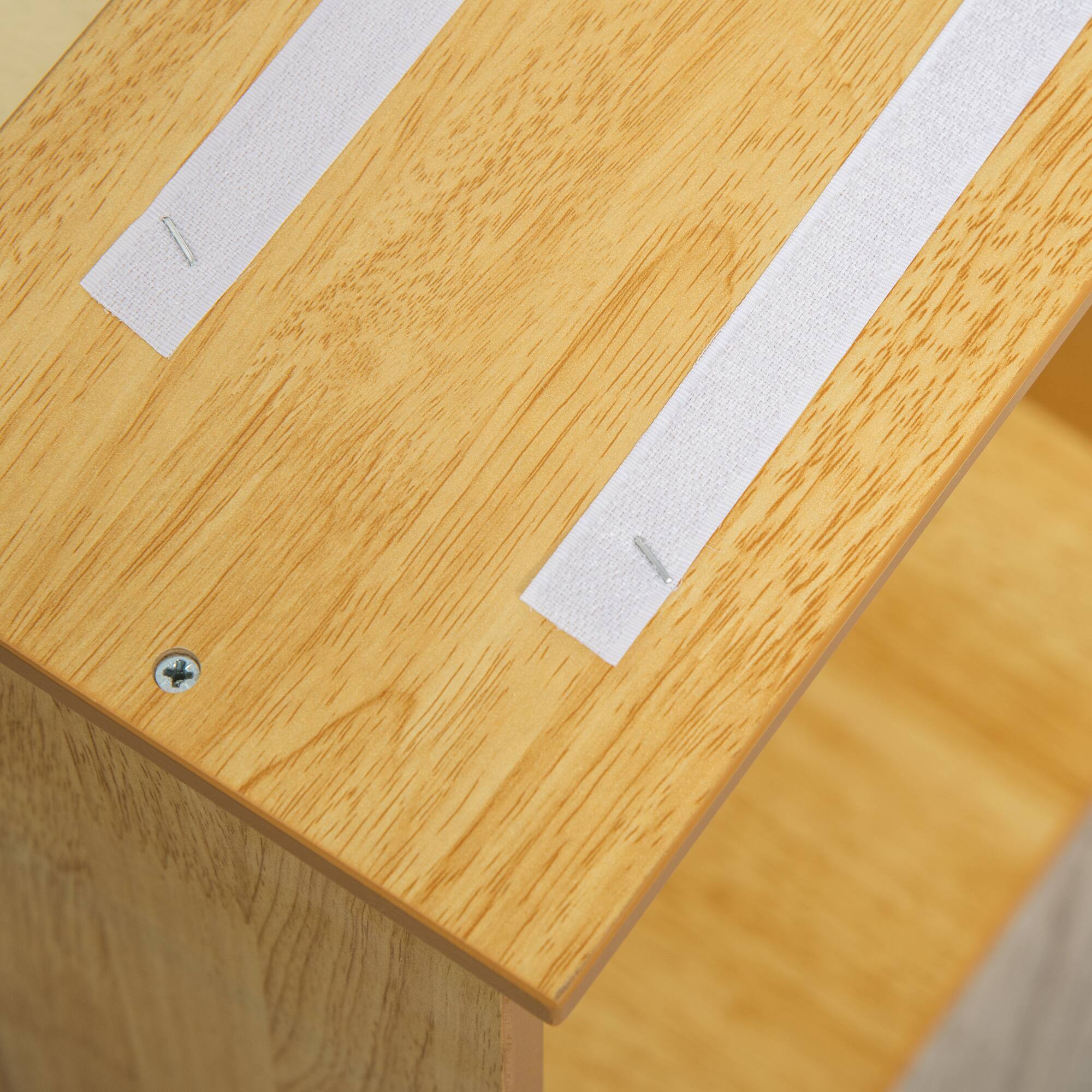 Alt View 4. Pawhut - Pet Stairs, Small Pet Steps with Cushioned Removable Covering for Dogs and Cats Up To 22 lbs - Natural Wood.