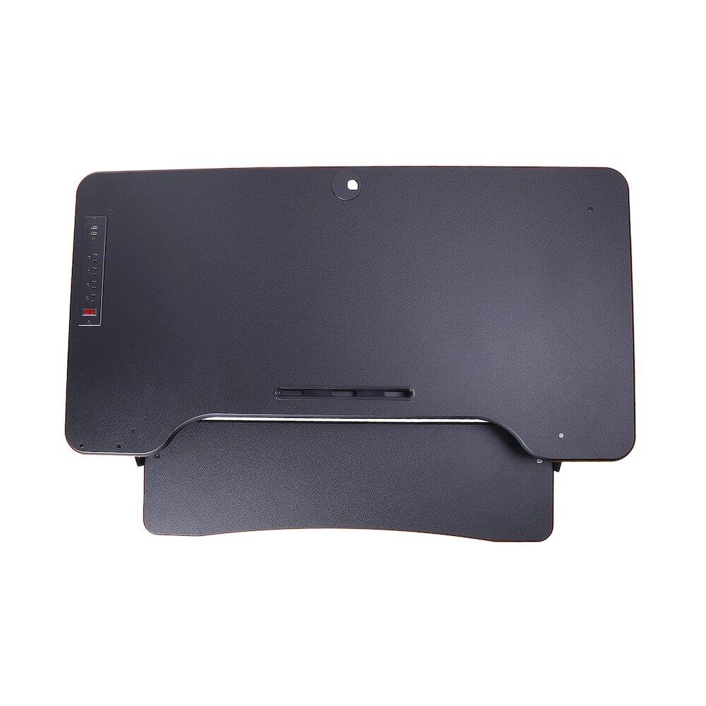 Alt View 1. Rocelco - 46" Electric Standing Desk Converter with AC Outlet USB Charger - Black.