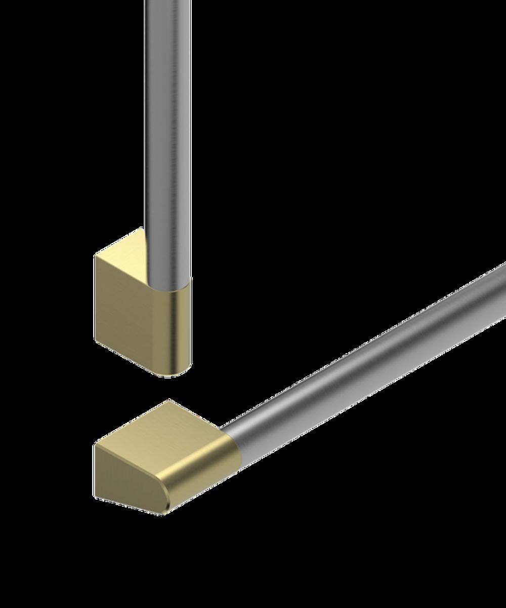 Alt View 11. Fisher & Paykel - Professional Round Flush Handle Kit for Integrated Refrigerator Freezer, 36" - Brass.