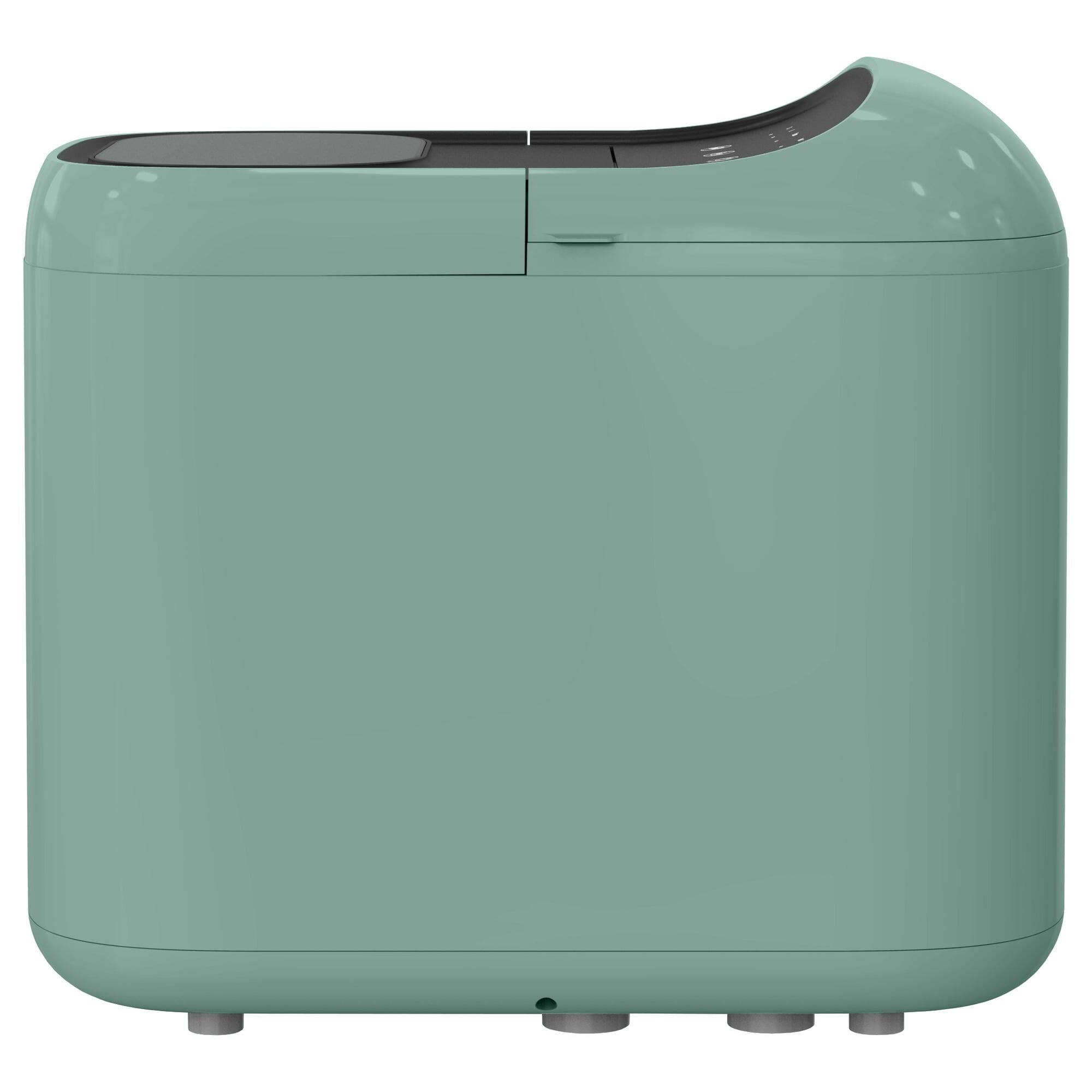 Back. Stock Preferred - Countertop Ice Maker, 33 lb per 24 h, Bullet Ice, Basket and Scoo - Green - Green.
