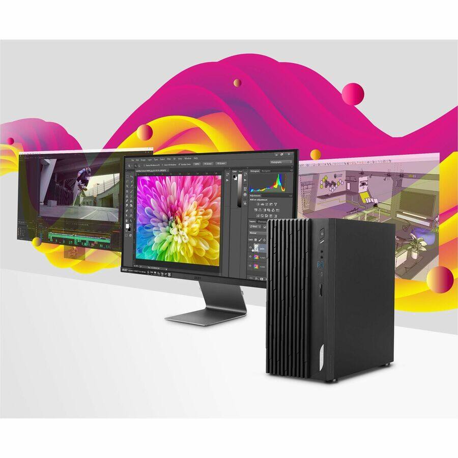 Alt View 7. MSI - MSI PRO DP180 14th PRO DP180 14ANVP-1017US Desktop Computer - Intel Core i7 14th Gen i7-14700F - 32 GB - 2 TB SSD - Black.