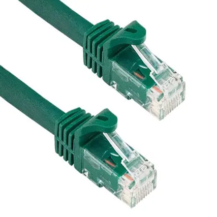 Front. Sanoxy - SANOXY Cables and Adapters; 1ft Cat6a 600 MHz UTP Snagless Ethernet Network Patch Cable, Green - Green.