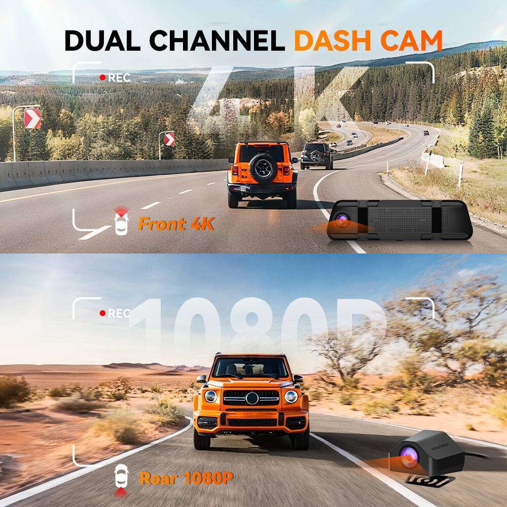 DUAL CHANNEL DASH CAM

Front 4K

Rear 1080P