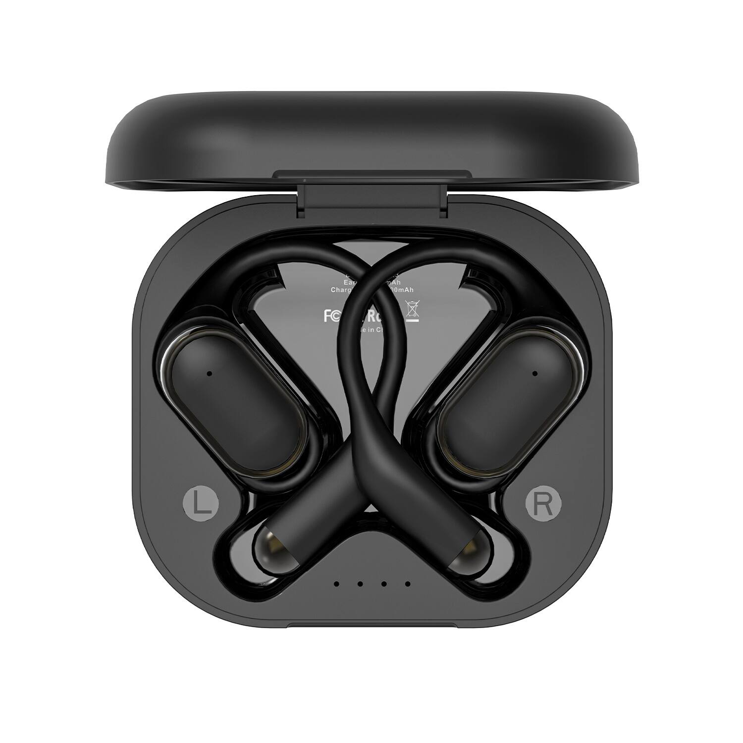 Alt View 1. Mybat Pro - MyBat Pro Aria Open-Ear True Wireless Headphones - Black - Black.
