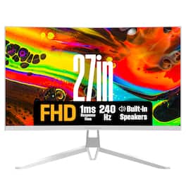 Westinghouse - 27" Curved FHD Gaming Monitor, 200Hz, 1ms, FreeSync, 1920x1080, DP, 2x HDMI, Speakers - White