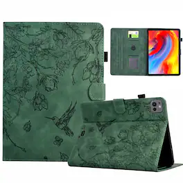 Dteck - for Apple iPad Pro (M5) 11" 2025 (A3357)&Pro 11 (M4) 2024 (A2836) Embossed Folio Case,PU Leather Flip Stand Tablet Cover - Green