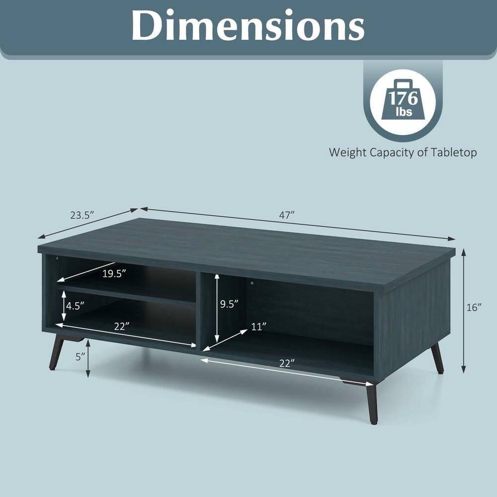 Dimensions  
Weight Capacity of Tabletop: 176 lbs  
23.5" x 47" x 19.5" x 4.5" x 9.5" x 16" x 22" x 11" x 5" x 22"