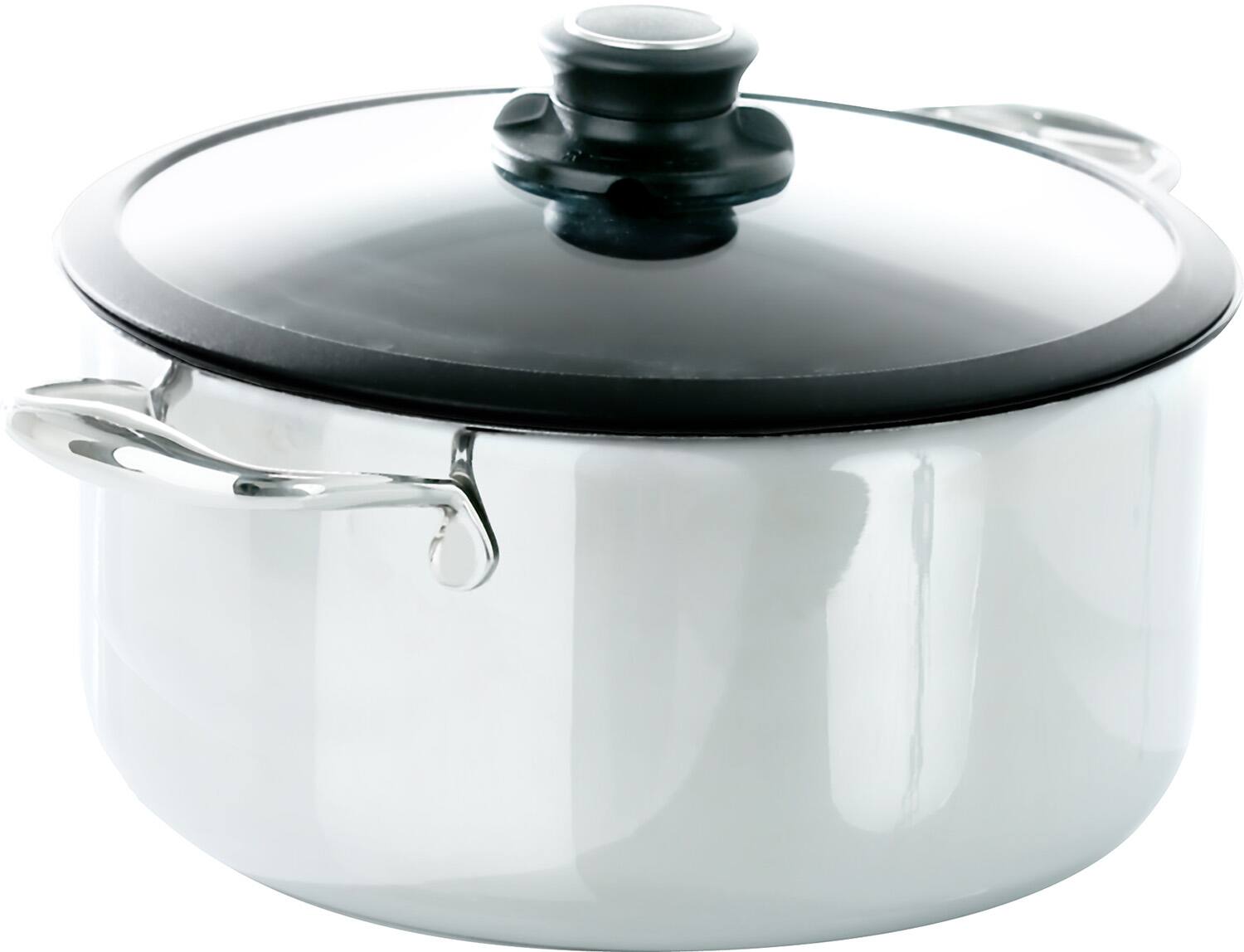 Front. Frieling - Black Cube Hybrid Quick Release 7.5 Quart Stockpot, 11-Inch - Silver.
