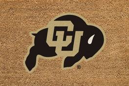 Evergreen Enterprises - Colorado Buffaloes 24" x 36" Outdoor Team Logo Coir Mat - Brown