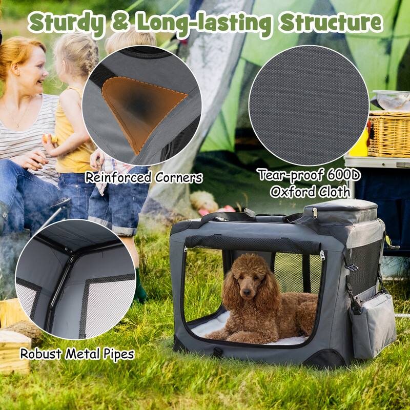 Sturdy & Long-lasting Structure  
Reinforced Corners  
Tear-proof 600D Oxford Cloth  
Robust Metal Pipes