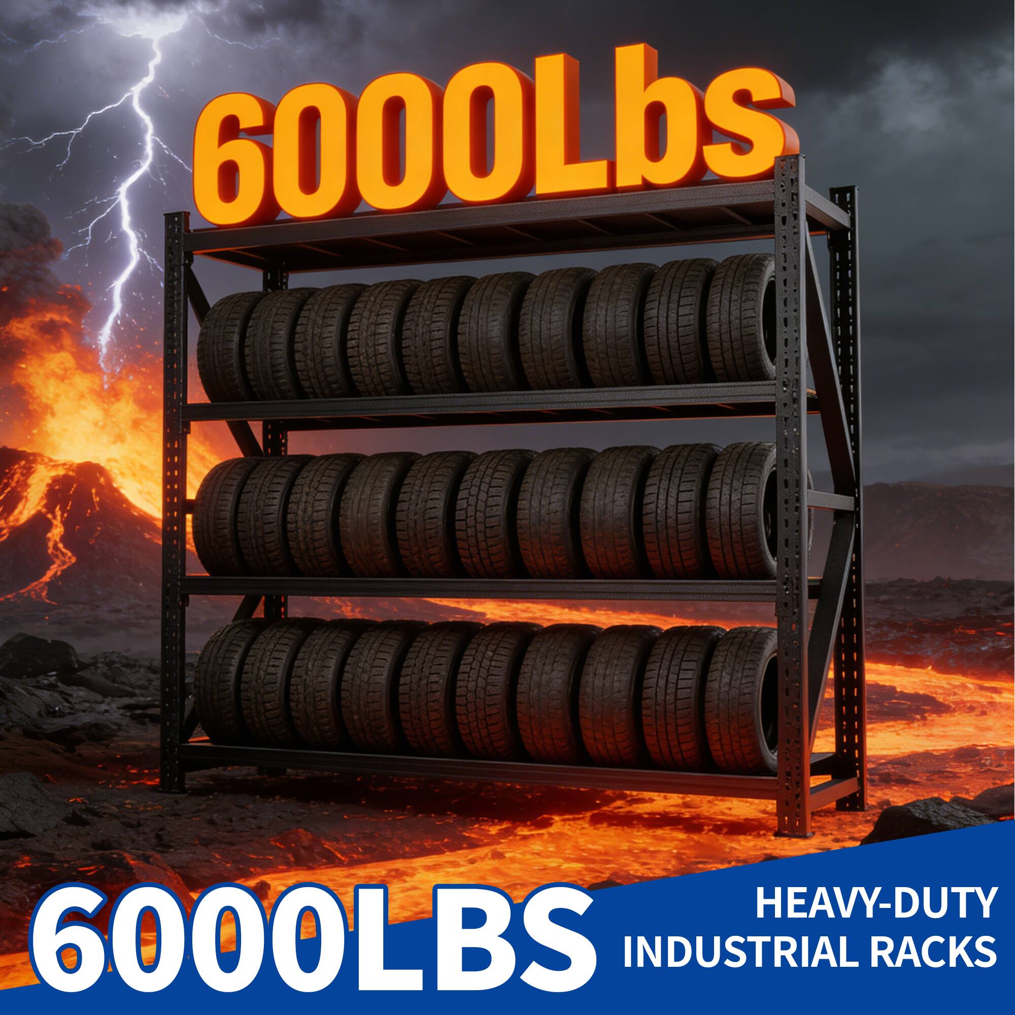 6000Lbs HEAVY-DUTY 6000LBS INDUSTRIAL RACKS