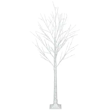 Front. Spaco - Spaco 4FT Snowflake Christmas Tree with 48 LED Lights - White.