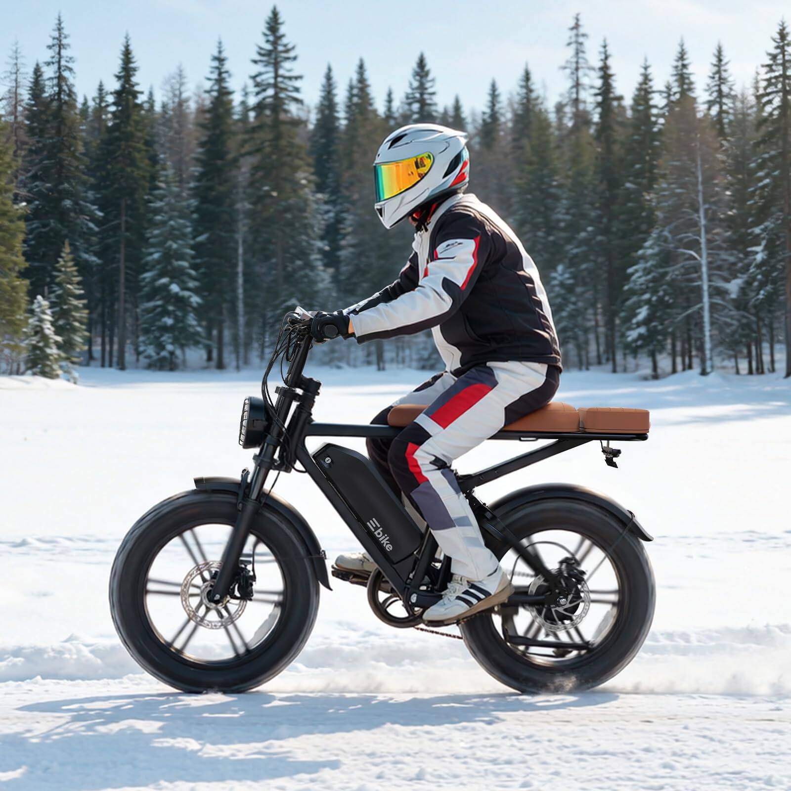 Alt View 5. TST GRP - 20" 1500W Peak Electric Bike for Adults, 48V 15AH, E Bike for City Commuting, Off-Roading, Mountain - Black.