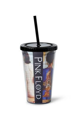 Just Funky - Pink Floyd Back Catalogue Carnival Cup - 16oz BPA-Free Tumbler with Straw & Lid - Black
