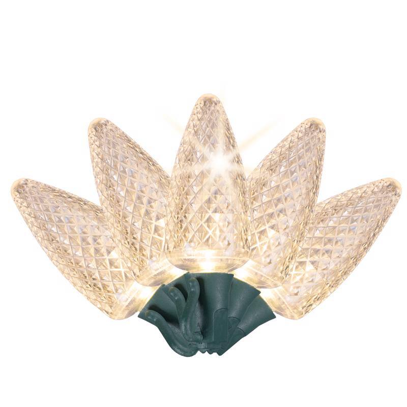 Angle. Celebrations - Celebrations LED C9 Warm White 25 ct String Christmas Lights.