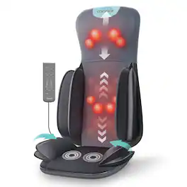 Comfier - Full Back Coverage Massage Chair Pad with Adjustable Neck Nodes - Deep blue