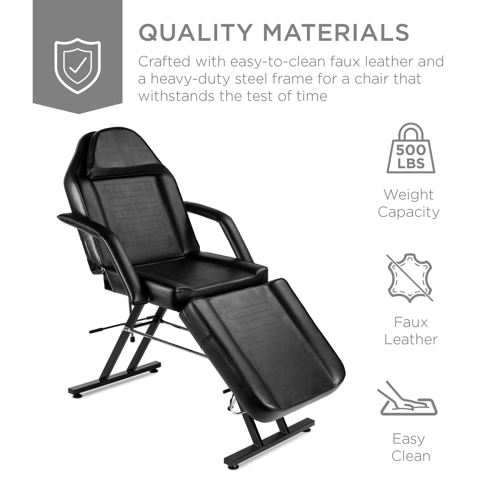 QUALITY MATERIALS

Crafted with easy-to-clean faux leather and a heavy-duty steel frame for a chair that withstands the test of time

- 500 LBS Weight Capacity
- Faux Leather
- Easy Clean