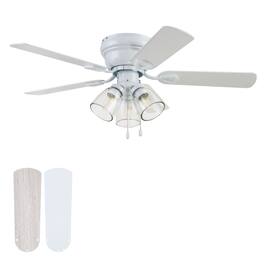 Portage Bay - Renton Ceiling Fan with 5 Reversible Blades & Motor, 42" - White
