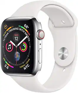 Refurbished Excellent - Apple Refurbished Watch Series 4 Stainless Steel 40mm A1975 (GPS + Cellular) - Silver - (2018)