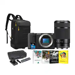 Sony - ZV-E10 II Mirrorless Camera with 55-210mm f/4.5-6.3 OSS Lens Bundle - Black