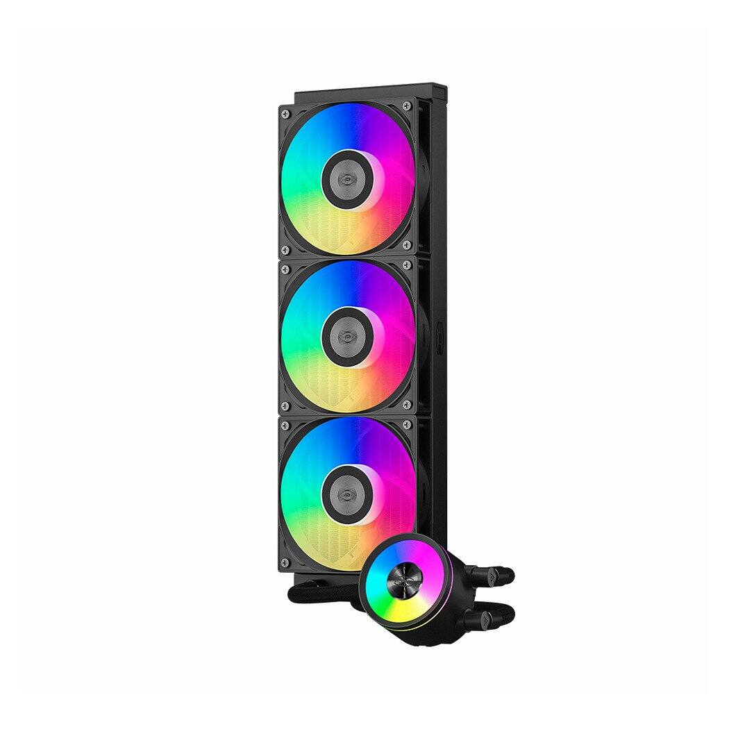 Angle. PCCOOLER - DA360 PRO ARGB 360mm AIO Water CPU Liquid Cooler - Black.