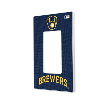 Front. Keyscaper - Solid Single Rocker Light Switch Plate - Multicolor.