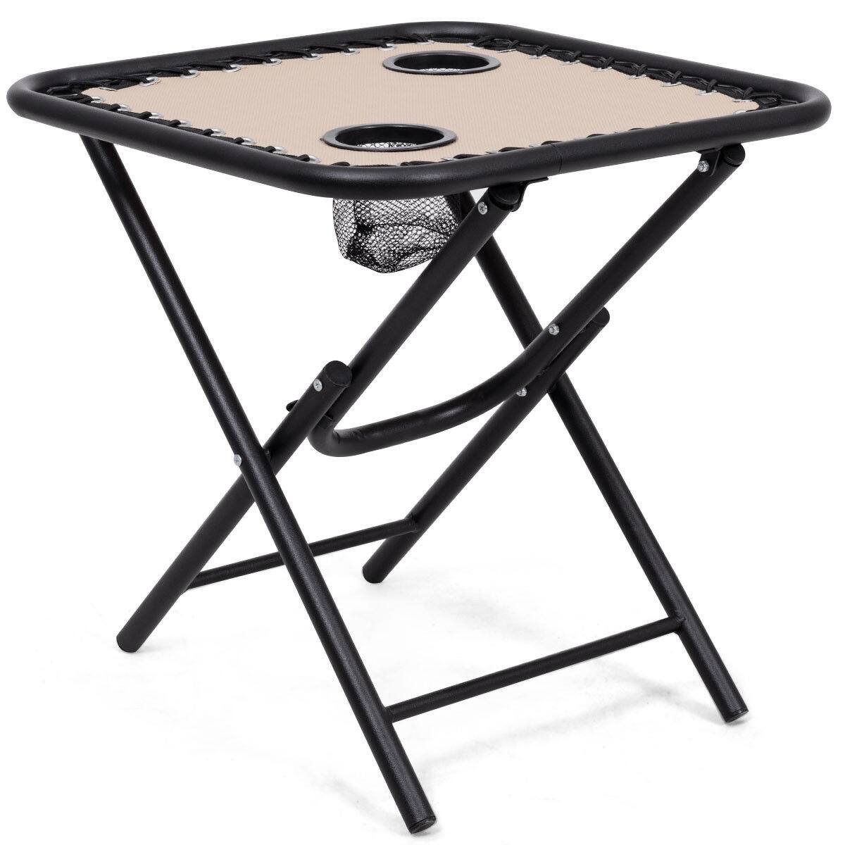 Alt View 4. Gymax - Gymax 3PC Zero Gravity Reclining Lounge Chairs Pillows Table Portable Folding Beige - Beige.