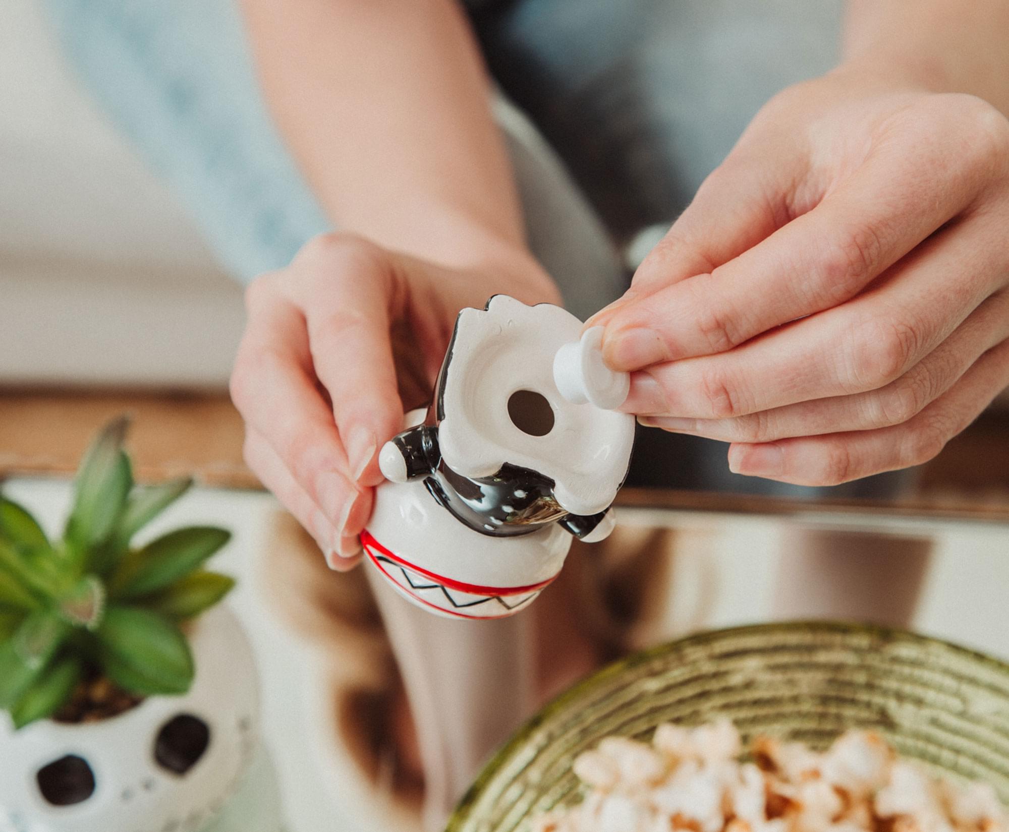 Alt View 4. Disney - Disney The Nightmare Before Christmas Zero and Teddy Salt and Pepper Shaker Set - Black.