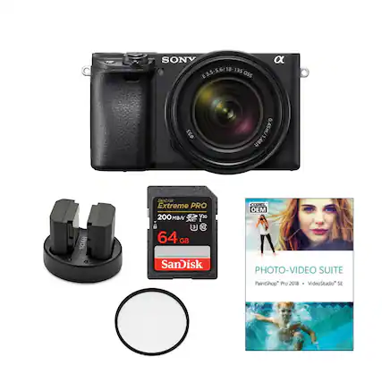SONY α 55 5.6/18-135 67 18 135 E3.5-5 E E3.5-5.6/18-135 OSS 0.45m/1.48f SanDisk Extreme PRO 200 MB/s 64 GB SanDisk COREL OEM PHOTO-VIDEO SUITE PaintShop Pro 2018 VideoStudio SE