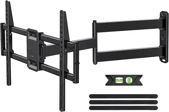 Front. FINEAK - Corner TV Wall Mount Long Arm TV Mount Bracket for 37-84 Inch TVs - Black.