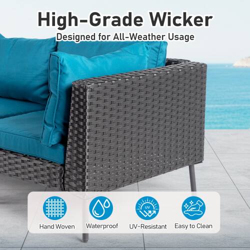 High-Grade Wicker  
Designed for All-Weather Usage  
UV Hand Woven  
Waterproof  
UV-Resistant  
Easy to Clean