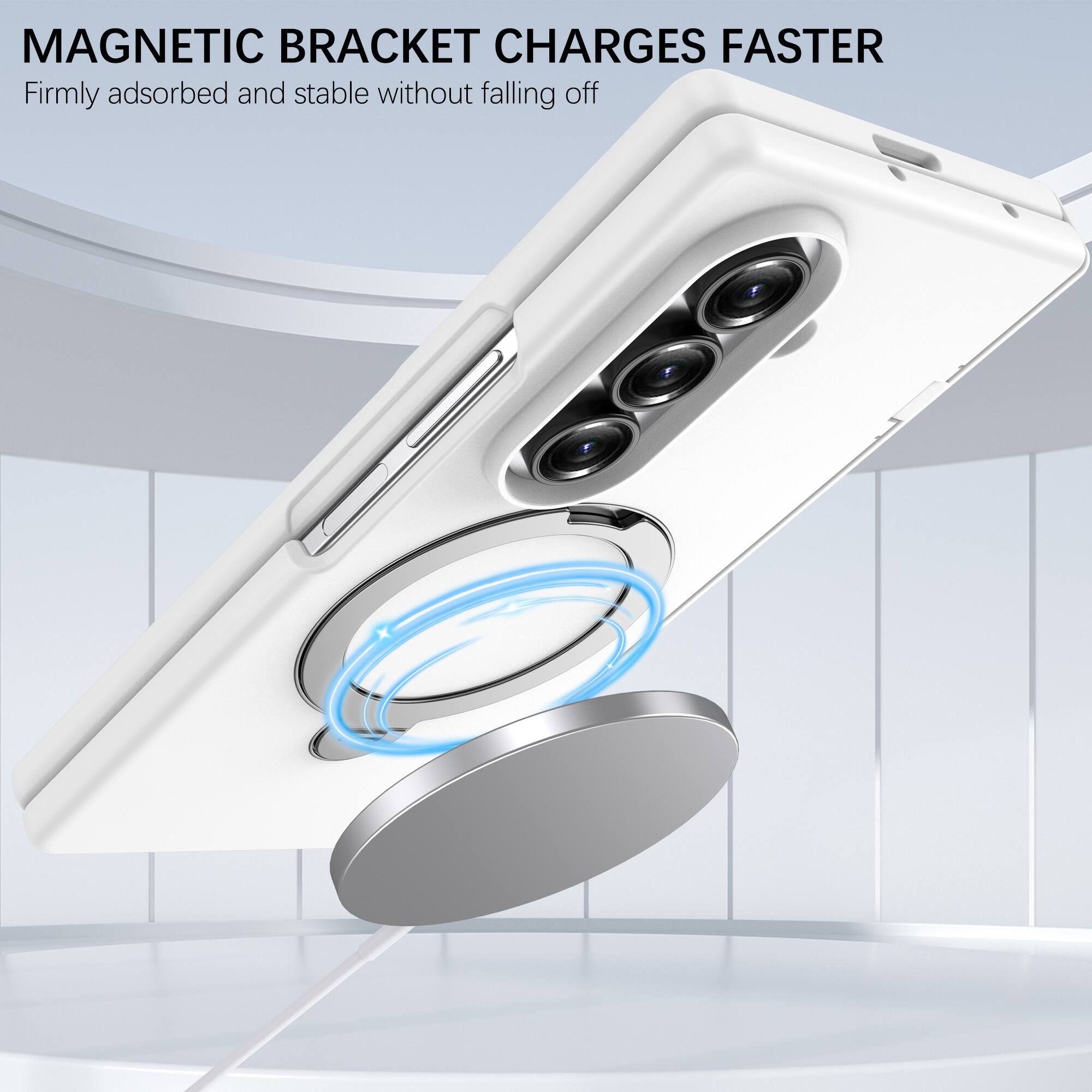 MAGNETIC BRACKET CHARGES FASTER  
Firmly adsorbed and stable without falling off