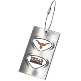 Jardine - Texas Longhorns 3.5'' x 2'' Bag Tag - Silver