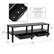 Left. Mind Reader - Dual Monitor Stand, Storage Shelf, Desktop Organizer, Riser, Office, 38.5"L x 11"W x 10.5-12.5"H - Black.