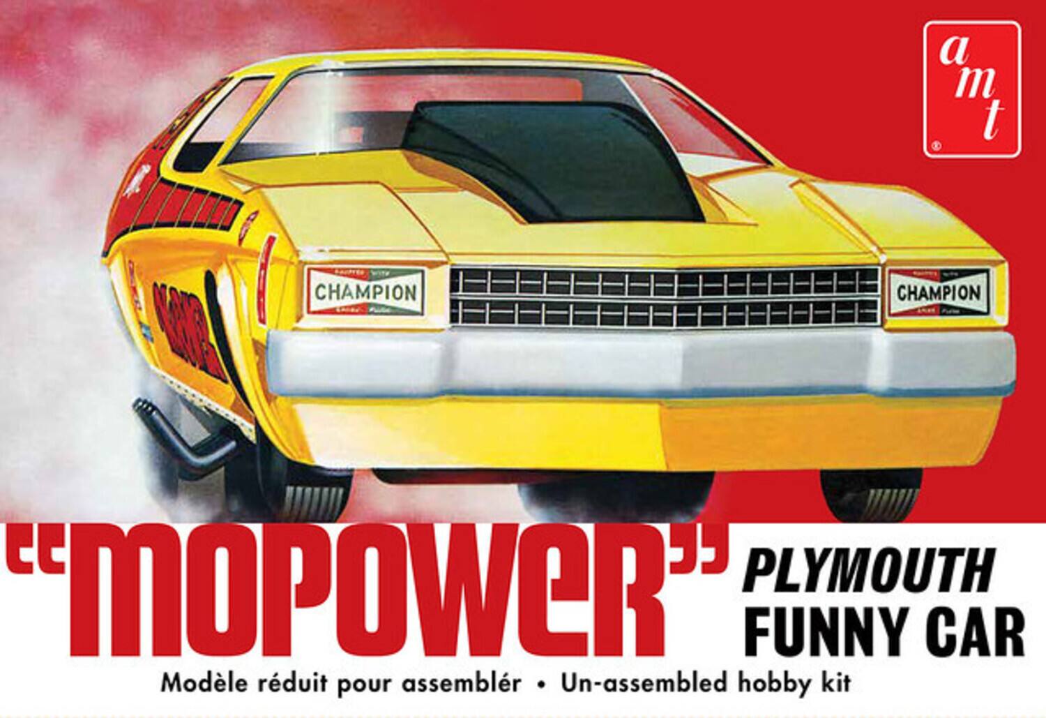 a m t  
CHAMPION CHAMPION "MOPower"  
PLYMOUTH FUNNY CAR  
Modèle réduit pour assembler • Un-assembled hobby kit