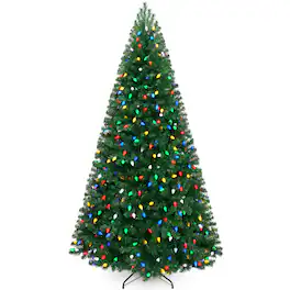 Best Choice Products - 6ft Artificial Christmas Tree with C7 Twinkling Lights, Pre-Lit Spruce, 250 Lights - Green