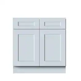 Boyel Living - 33in.W Dove BASE CABINET Fully assembled Cabinet with One Rubberwood Drawer and Two MDF Door Recessed Panel Shaker - Gray
